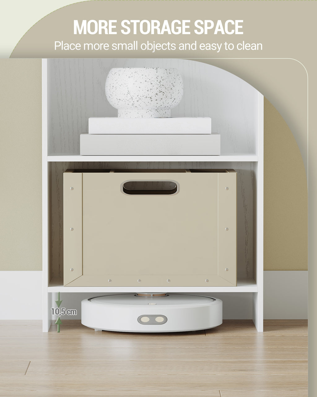 Hzuaneri 6-Cube Room Divider Bookcase, 24 x 48 x 170 cm Open Shelf for Living Room, Study, Office, White