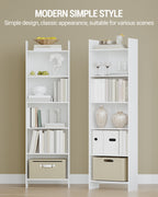 6-Tier Bookshelf, 66.9" Tall Standing Bookcase, Multi-Purpose Display & Storage Unit, Corner Shelf for Home Office, Living Room, or Bedroom