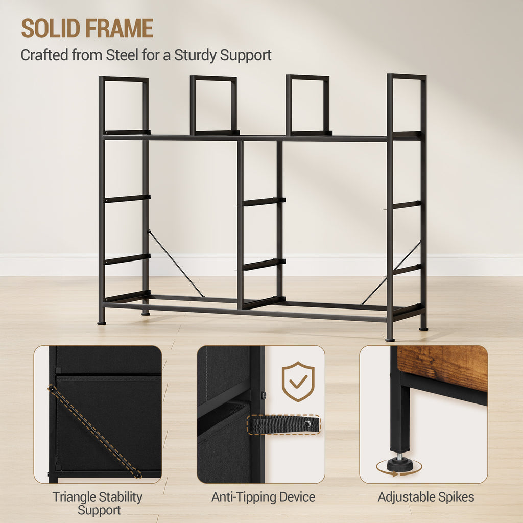 Hzuaneri 9-Drawer Dresser, LED Light Strip, 2 USB & 2 AC Ports