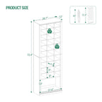 Hzuaneri 11-Tier Shoe Storage Cabinet, 28.7 in Wide Wooden Shoe Rack with 30 Cubbies, Tall Freestanding Shoe Organizer for 30-33 Pairs, Easy Assembly Shoe Cabinet for Closet, Entryway, Living Room, White