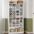 Hzuaneri 11-Tier Shoe Storage Cabinet, Wooden Shoe Rack with 40 Cubbies, Tall Freestanding Shoe Organizer for 40-44 Pairs Pairs, Easy Assembly Shoe Cabinet for Closet, Entryway, Living Room, White