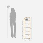 Hzuaneri Shoe Rack, 39.8" H Freestanding Vertical 6‑Tier Adjustable Storage Organizer, Space‑Saving Footwear Storage for Small Spaces, White & Gold