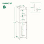 Hzuaneri ‌Narrow Toilet Cabinet with Door, Adjustable Shelves for Bathroom