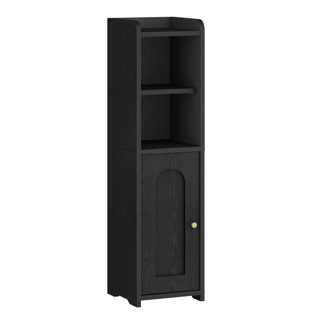 Hzuaneri ‌Narrow Toilet Cabinet with Door, Adjustable Shelves for Bathroom