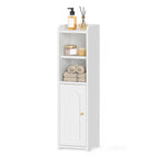 Hzuaneri ‌Narrow Toilet Cabinet with Door, Adjustable Shelves for Bathroom