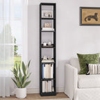 Hzuaneri Modern Bookcase, Open Wooden Storage Shelf for Living Room, Display Organizer