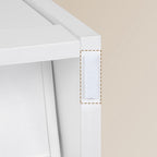 Hzuaneri 54.3" Tall Narrow Hidden Shoe Organizer, Freestanding Cabinet Featuring 3 Flip‑Top Drawers, Adjustable Shelves and Gold Handles, Stores 18‑24 Pairs, for Entryway, White