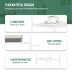 Corner Shelf Stand 6-Tier with Metal Frame, Industrial Corner Bookshelf Plant Shelf for Living Room Bathroom Kitchen, White