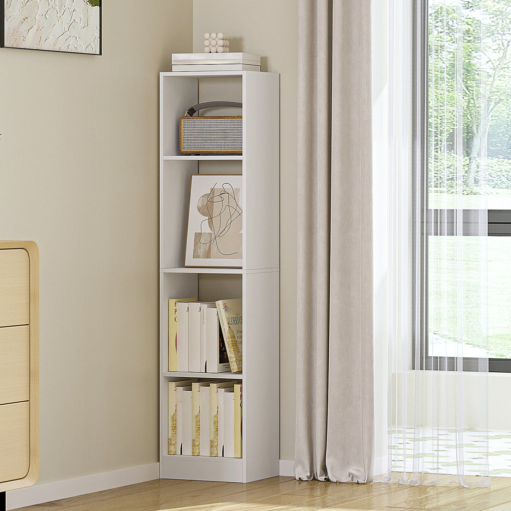 Hzuaneri Modern Bookcase, Open Wooden Storage Shelf for Living Room, Display Organizer