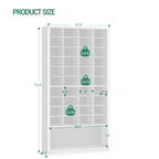 Hzuaneri 11-Tier Shoe Storage Cabinet, 37.6 in Wide Wooden Shoe Rack with 40 Cubbies, Tall Freestanding Shoe Organizer for 40-44 Pairs, Easy Assembly Shoe Cabinet for Closet, Entryway, Living Room, White