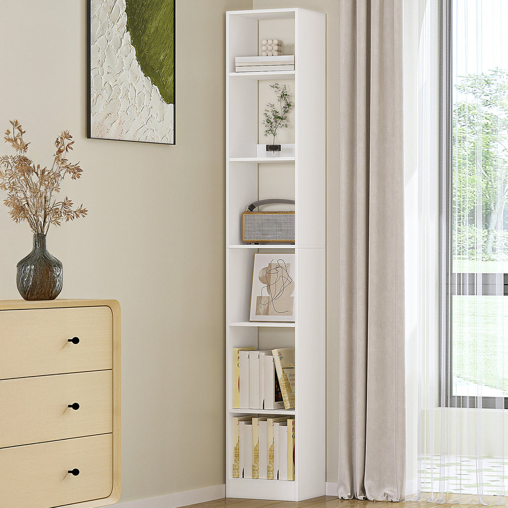 Hzuaneri Modern Bookcase, Open Wooden Storage Shelf for Living Room, Display Organizer