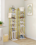 Hzuaneri Adjustable 8-Tier Vertical Shoe Rack, Space Saving Shoe Storage Unit
