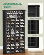 Hzuaneri Shoe Storage Cabinet, 13 Tier Tall Shoe Cabinet with Cubby, Wooden Shoe Rack Organizer, 52 Pairs, for Entryway, Hallway, Bedroom, Black