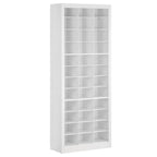 Hzuaneri 12-Tier Shoe Storage Cabinet, Wooden Tall Shoe Rack Organizer, Holds up to 36 Pairs of Shoes, Shoe Storage Organizer for Closet, Entryway, Dorm, Bedroom, White