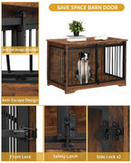 Hzuaneri Dog Cage Furniture, 100cm Dog Box for Home Use, Sliding Doors, 2 Doors