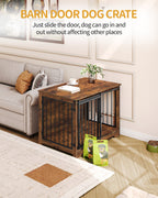 Hzuaneri Dog Cage Furniture, 100cm Dog Box for Home Use, Sliding Doors, 2 Doors