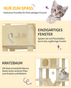 Hzuaneri Cat Tree,  Large Cat Tower for Indoor Cats, Multi-Level Cat House with Condo