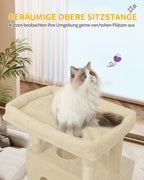 Hzuaneri Cat Tree,  Large Cat Tower for Indoor Cats, Multi-Level Cat House with Condo