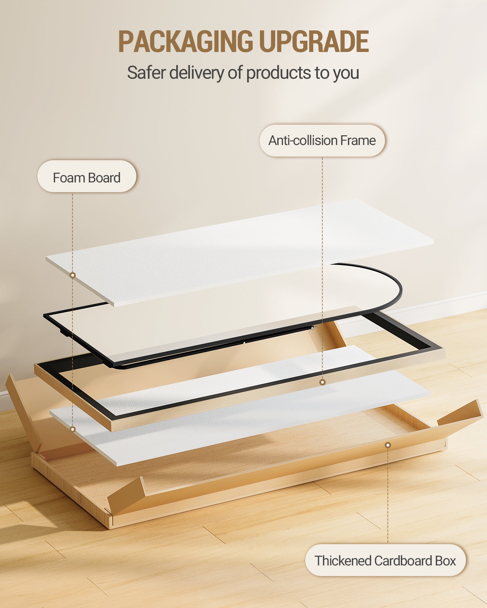 Hzuaneri Full-Length Mirror, 160 x 50 cm, Standing Mirror with Stand, Full-Length Wall-Mounted Mirror, Tempered Glass, Aluminum Alloy Frame, for Bedroom, Living Room, Black DM41999B