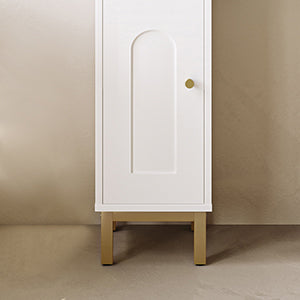 Hzuaneri Bathroom Cabinet, Narrow Bathroom Cabinet, Adjustable Shelves, Toilet Cabinet