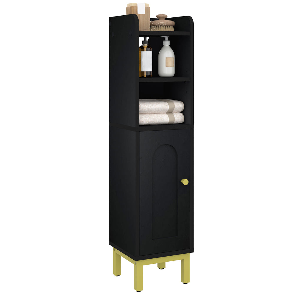 Hzuaneri Bathroom Cabinet, Narrow Bathroom Cabinet, Adjustable Shelves, Toilet Cabinet