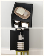 Hzuaneri Bathroom Cabinet, Narrow Bathroom Cabinet, Adjustable Shelves, Toilet Cabinet