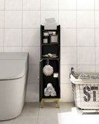 Hzuaneri Bathroom Cabinet, Narrow Bathroom Cabinet, Adjustable Shelves, Toilet Cabinet