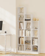 Hzuaneri Modern Bookcase, Open Wooden Storage Shelf for Living Room, Display Organizer