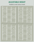 Hzuaneri bookshelves, free-standing shelves, shelf with 17 shelves, 6 tiers, 24 x 152 x 186 cm