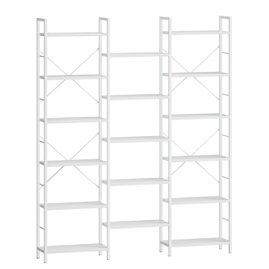 Hzuaneri bookshelves, free-standing shelves, shelf with 17 shelves, 6 tiers, 24 x 152 x 186 cm