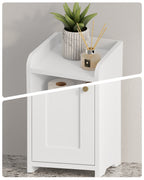 Hzuaneri ‌Narrow Toilet Cabinet with Door, Adjustable Shelves for Bathroom