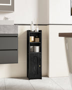 Hzuaneri ‌Narrow Toilet Cabinet with Door, Adjustable Shelves for Bathroom