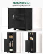 Hzuaneri ‌Narrow Toilet Cabinet with Door, Adjustable Shelves for Bathroom