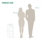 Hzuaneri Bathroom Cabinet, Bathroom Cabinet with 2 Doors and Adjustable Shelf, White