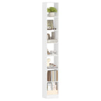 Hzuaneri 7-Tier Cube Bookcase, Modern Open Wooden Shelf for Living Room, Home Office & Bedroom, White