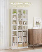 Hzuaneri Modern Bookcase, Open Wooden Storage Shelf for Living Room, Display Organizer