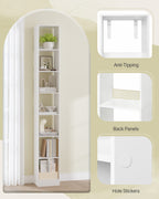 Hzuaneri Modern Bookcase, Open Wooden Storage Shelf for Living Room, Display Organizer