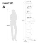 Hzuaneri 7-Tier Cube Bookcase, Modern Open Wooden Shelf for Living Room, Home Office & Bedroom, White