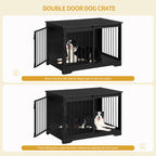 Hzuaneri Dog Cage Furniture, 100cm Dog Box for Home Use, Sliding Doors, 2 Doors