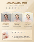 Hzuaneri Bathroom Mirror Cabinet with Lighting, Bathroom Cabinet with Mirror, White