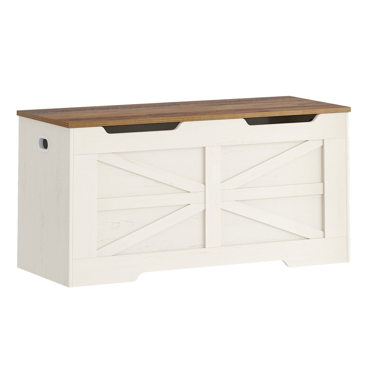 Hzuaneri 47.2" Storage Chest, Wooden Lift-Top Bench Trunk with 2 Hinges, Shoe Bench Organizer