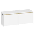 Hzuaneri Shoe Bench 120 cm White Storage Box, Space Saving, Suitable for Living Room, Hallway and Bedroom, 40 x 120 x 47 cm SB21203X
