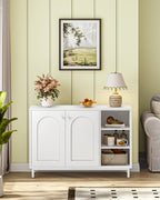 Hzuaneri ‌Modern 2-Door Cabinet with Open Shelf, for Bathroom & Kitchen