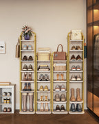 Hzuaneri Adjustable 8-Tier Vertical Shoe Rack, Space Saving Shoe Storage Unit
