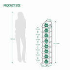 Hzuaneri Adjustable 8-Tier Vertical Shoe Rack, Space Saving Shoe Storage Unit