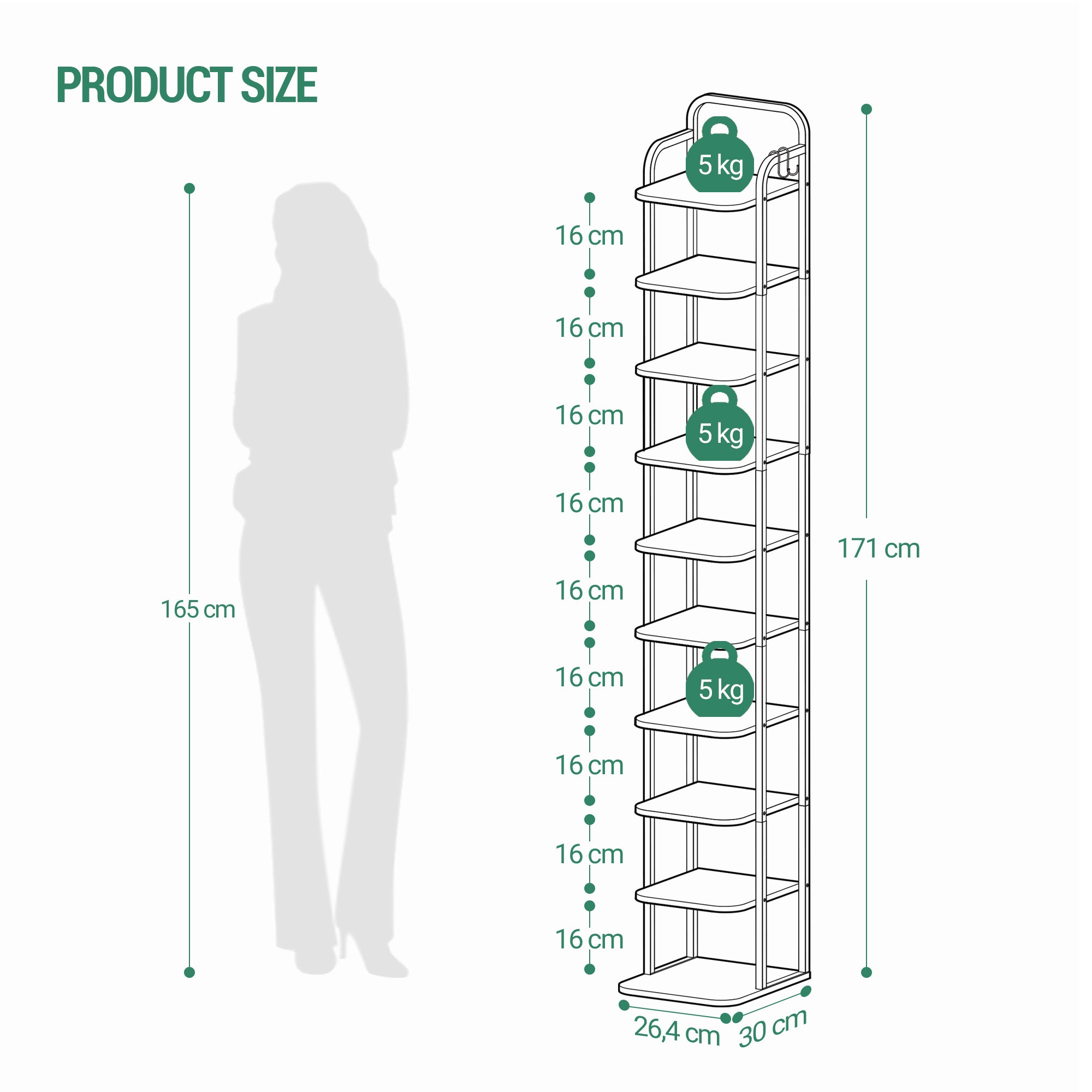 Hzuaneri Adjustable Shoe Rack - Space-Saving Shoe Tower for Small Spaces