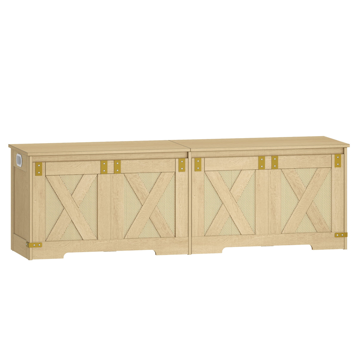 Hzuaneri 59" Extra Large Storage Chest, Storage Bench with Lift Top, 2 Safety Hinges, Shoe BenchToy Chest with Wooden Seat for Entryway, Bedroom, Living Room, Camel Yellow