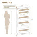 Hzuaneri 71.3" Tall Farmhouse Freestanding Wooden Shoe Storage Cabinet, 10‑Tier Cube Shoe Organizer, Holds 36‑40 Pairs of Shoes, Storage Solution for Entryway & Living Room, White