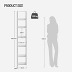 Hzuaneri Modern Bookcase, Open Wooden Storage Shelf for Living Room, Display Organizer