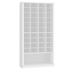 Hzuaneri 11-Tier Shoe Storage Cabinet, Wooden Shoe Rack with 40 Cubbies, Tall Freestanding Shoe Organizer for 40-44 Pairs Pairs, Easy Assembly Shoe Cabinet for Closet, Entryway, Living Room, White